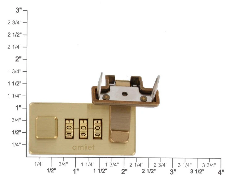 Z53122-10L/Z53122-1/MGS/MR Brushed Brass Combination Lock 7 Z53122-10L/Z53122-1/MGS/MR Brushed Brass Combination Lock - Image 5