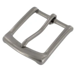 B7106 1 1/4" Nickel Matte, Heel Bar Buckle, Solid Brass-LL