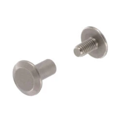 Chicago Screws, Flat Cap, Nickel Matte, Solid Brass-LL (50 Per Bag), Multiple Sizes