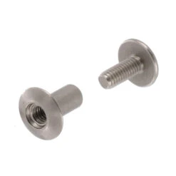 Chicago Screws, Open Hole, Nickel Matte, Solid Brass-LL (50 Per Bag), Multiple Sizes