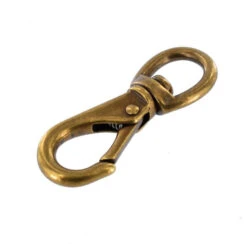 241 7/16" Antique Brass, Swivel Lever Snap, Solid Brass-LL