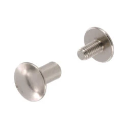 Chicago Screws, Dome Cap, Nickel Plate, Solid Brass-LL (50 Per Bag), Multiple Sizes