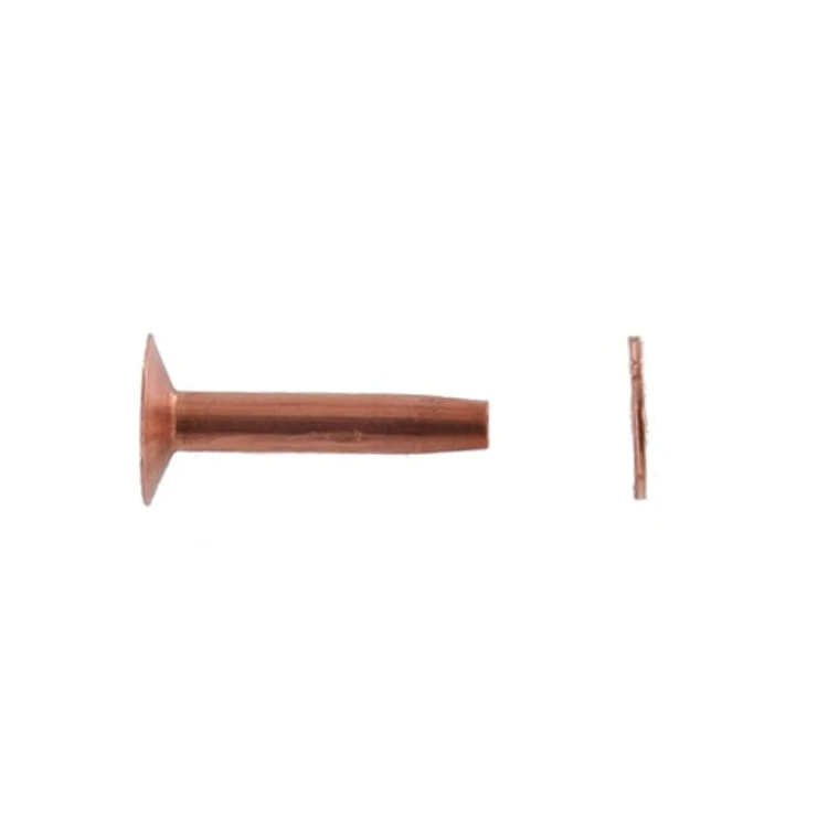 CRB12 #12 Copper Rivets W/ Burrs, Solid Copper (1lb. Bag) 3 CRB12 #12 Copper Rivets W/ Burrs, Solid Copper (1lb. Bag) - Image 2