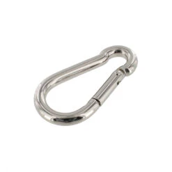 B8209 Nickel Plate, Carabiner, Solid Brass-LL
