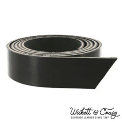 Wickett & Craig English Bridle Leather Strap, Black, 55" To 60" Long, 8-10oz & 10-12oz