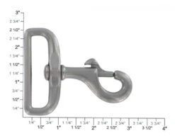 B6228 2" Nickel Matte, Swivel Bolt Snap, Solid Brass-LL -Buckleguy apijbvbew 75112.1604444072