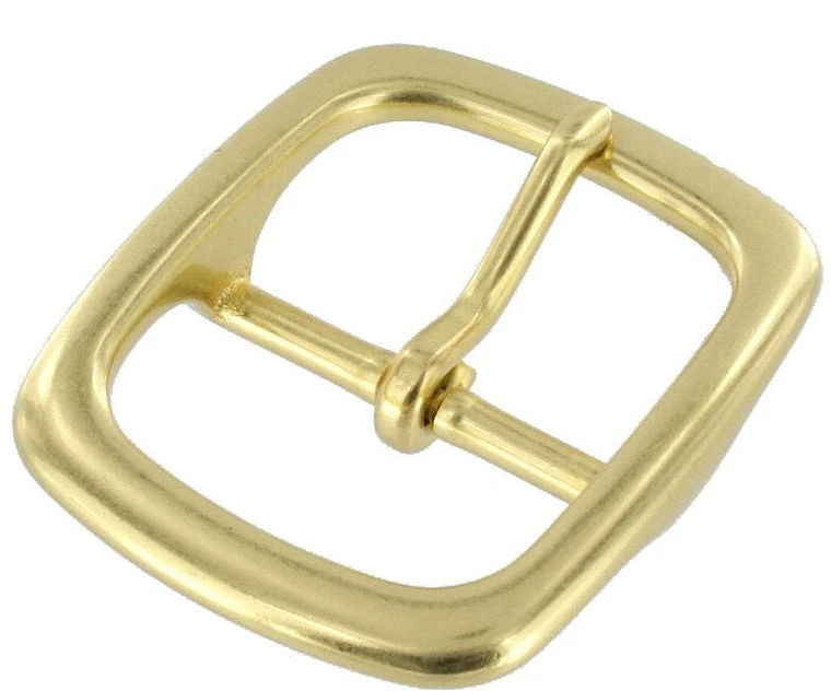 1382 Natural Brass, Center Bar Buckle, Solid Brass-LL, Multiple Sizes 5 1382 Natural Brass, Center Bar Buckle, Solid Brass-LL, Multiple Sizes - Image 3