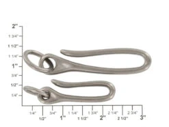 B8367 Nickel Matte, Small Fish Hook Key Chain, Solid Brass-LL -Buckleguy apilmioul 29068.1604444219
