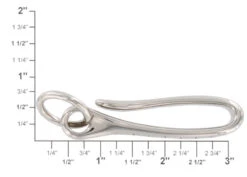 B7498 Nickel Plate, Fish Hook Key Chain, Solid Brass-LL 12 B7498 Nickel Plate, Fish Hook Key Chain, Solid Brass-LL -Buckleguy apimfxjfc 44944.1604444066