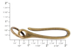 B7498 Antique Brass, Fish Hook Key Chain, Solid Brass-LL -Buckleguy apine53vc 74359.1604444176