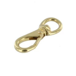 241 7/16" Natural Brass, Swivel Lever Snap, Solid Brass-LL