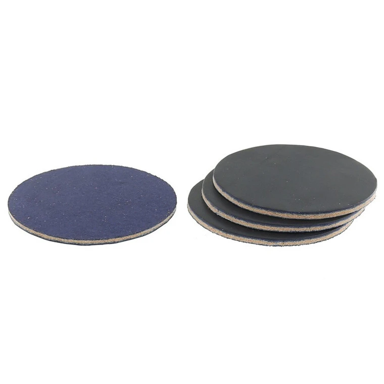 Leather Coasters, Wickett & Craig English Bridle, Circle, Navy (4pc Set) 4 Leather Coasters, Wickett & Craig English Bridle, Circle, Navy (4pc Set) - Image 2
