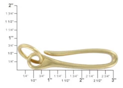 B7498 Natural Brass, Fish Hook Key Chain, Solid Brass-LL -Buckleguy apio6teww 33963.1604444182