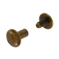 Chicago Screws, Dome Cap, Antique Brass, Solid Brass-LL (50 Per Bag), Multiple Sizes