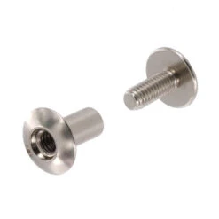 Chicago Screws, Open Hole, Nickel Plate, Solid Brass-LL (50 Per Bag), Multiple Sizes