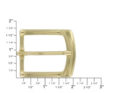 B7106 1 1/4" Natural Brass, Heel Bar Buckle, Solid Brass-LL -Buckleguy apiphuceo 78076.1604444100