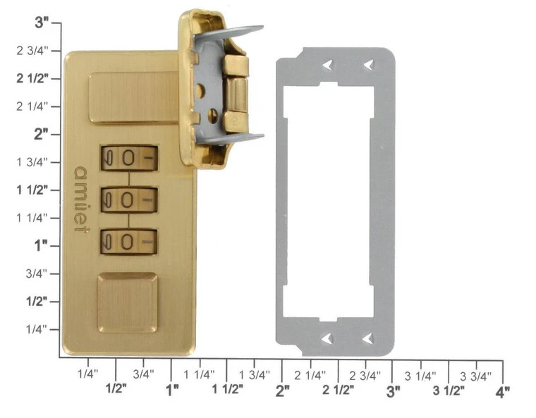 Z6612-10R/Z6612-1/MGS Brushed Brass Combination Lock 7 Z6612-10R/Z6612-1/MGS Brushed Brass Combination Lock - Image 5