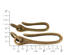 B7498 Antique Brass, Fish Hook Key Chain, Solid Brass-LL -Buckleguy apis87drn 99668.1604444180
