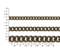 B8840 Antique Brass, Two-Side Flat Chain, Solid Brass-LL (36" Length) -Buckleguy apisezqiy 44118.1636489686