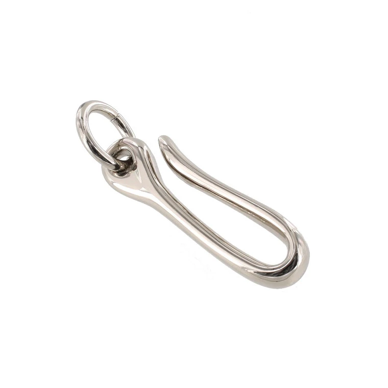 B8367 Nickel Plate, Small Fish Hook Key Chain, Solid Brass-LL 4 B8367 Nickel Plate, Small Fish Hook Key Chain, Solid Brass-LL - Image 2