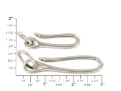 B7498 Nickel Plate, Fish Hook Key Chain, Solid Brass-LL 13 B7498 Nickel Plate, Fish Hook Key Chain, Solid Brass-LL -Buckleguy apit7ih8k 00264.1604444070