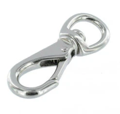 251 5/8" Nickel Plate, Swivel Lever Snap, Solid Brass