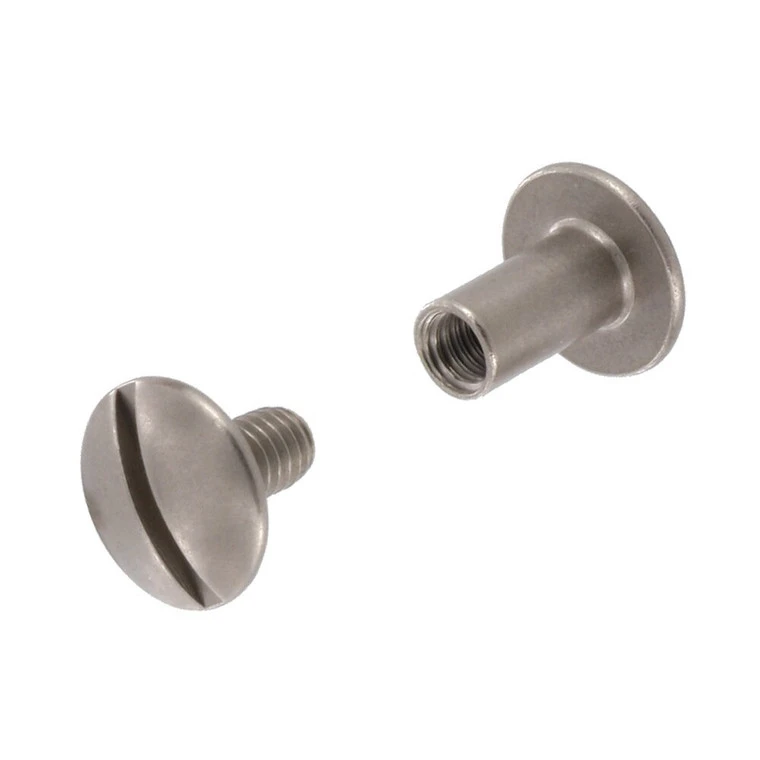 Chicago Screws, Dome Cap, Nickel Matte, Solid Brass-LL (50 Per Bag), Multiple Sizes 4 Chicago Screws, Dome Cap, Nickel Matte, Solid Brass-LL (50 Per Bag), Multiple Sizes - Image 2