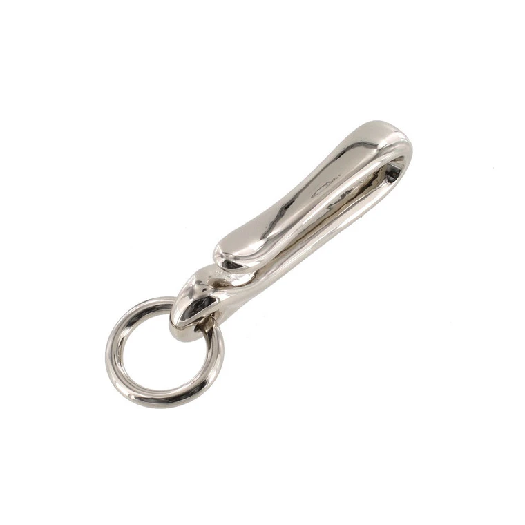 B8367 Nickel Plate, Small Fish Hook Key Chain, Solid Brass-LL 5 B8367 Nickel Plate, Small Fish Hook Key Chain, Solid Brass-LL - Image 3