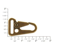 B7443 1" Antique Brass, Sling Lever Snap, Solid Iron -Buckleguy apixrulj8 58315.1604444065