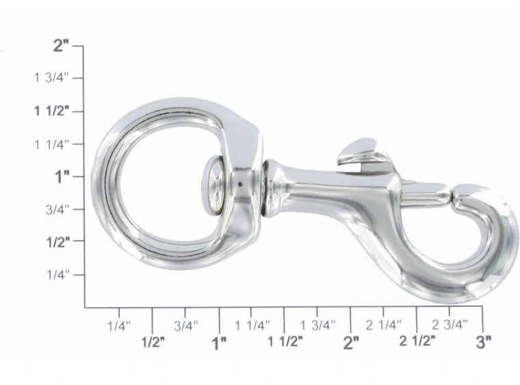3611 3/4" Nickel Plate, Swivel Bolt Snap, Solid Brass 6 3611 3/4" Nickel Plate, Swivel Bolt Snap, Solid Brass - Image 4