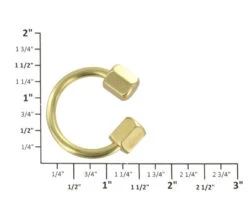 B9057 26.7mm Natural Brass, Horseshoe Key Ring, Brass-LL -Buckleguy unspecified 1 34720.1532094384