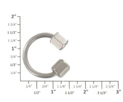 B9057 26.7mm Nickel Matte, Horseshoe Key Ring, Brass-LL -Buckleguy unspecified 09826.1532096175