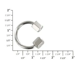 B9057 26.7mm Nickel Plate, Horseshoe Key Ring, Brass-LL -Buckleguy unspecified 53870.1532095640