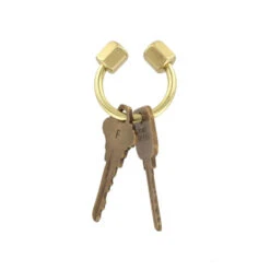 B9057 26.7mm Natural Brass, Horseshoe Key Ring, Brass-LL -Buckleguy unspecified 77855.1533860830