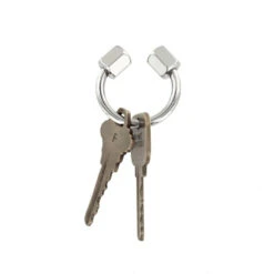 B9057 26.7mm Nickel Plate, Horseshoe Key Ring, Brass-LL -Buckleguy unspecified 97776.1533844889